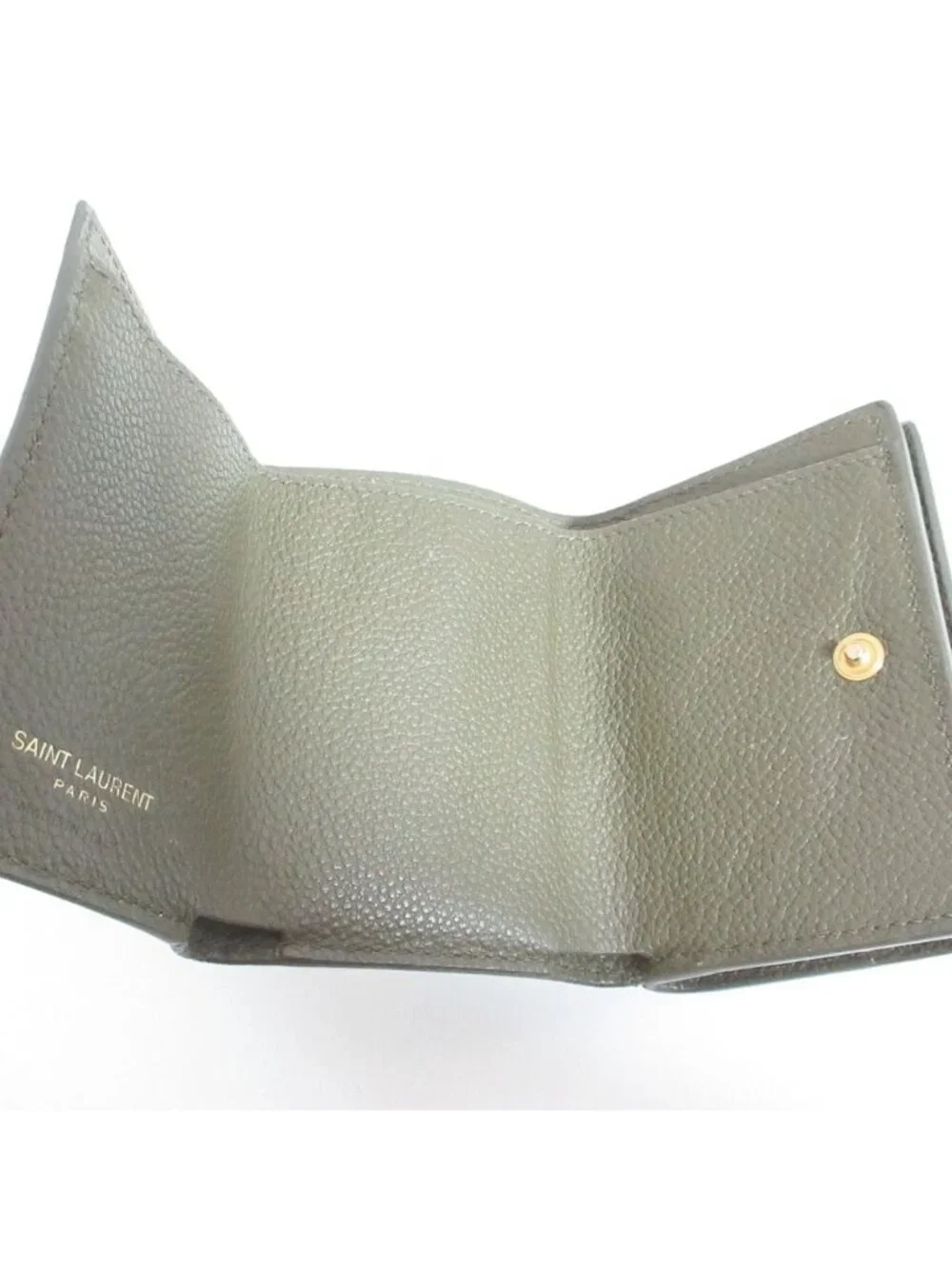 Saint Laurent Paris YSL Khaki LadySecond Wallet - Picture 6 of 10